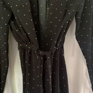 A New Day Black Polka Dot Shirt Dress